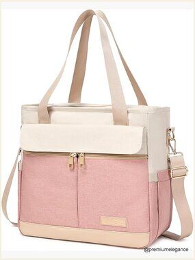 Utility Medium Tote Bag Multi-Pocket Crossbody Handbag with Shoulder Strap